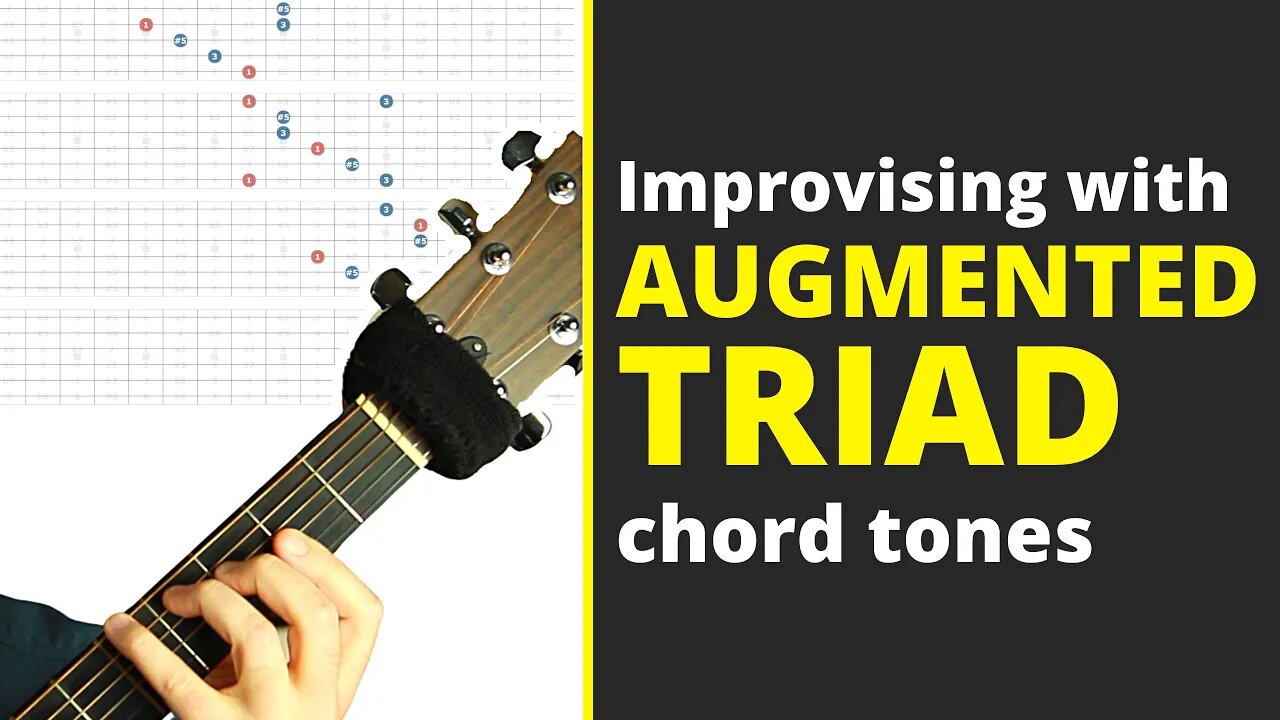 AUGMENTED Triad Arpeggio Guitar Shapes for Soloing with Chordal Tones