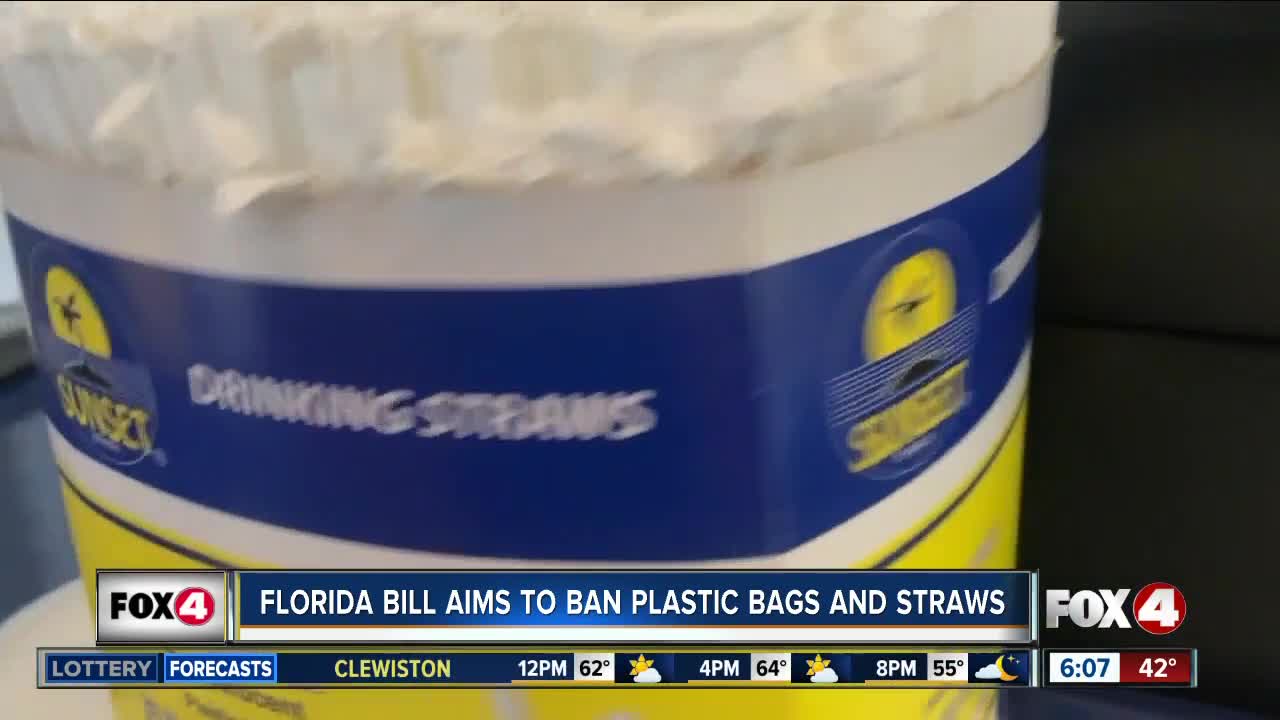 New bill aims to ban plastic bags and straws at Florida businesses