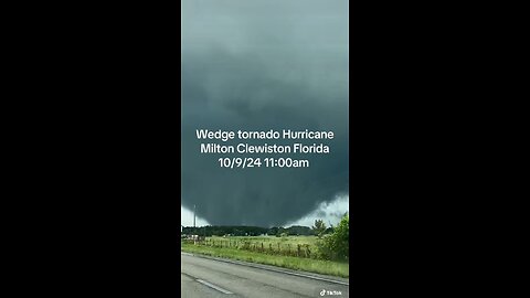 Wedge Tornado 🌪️ 11:00 🕚 AM In Florida With Hurricane 🌀 Milton