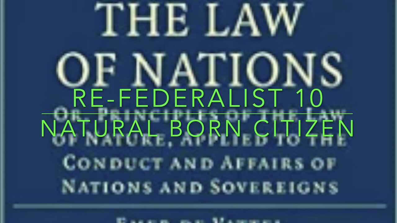 Re-Federalist Ep. 10: Natural Born Citizen - Is Kamala Harris Eligible for POTUS?