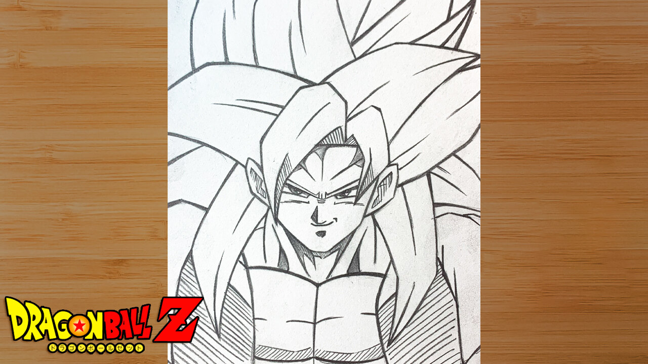 How to Draw Gogeta SSJ4 Step by Step with Penci