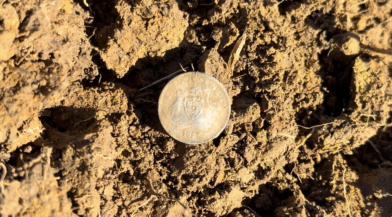 1925 Sterling Silver Threepence Metal Detecting