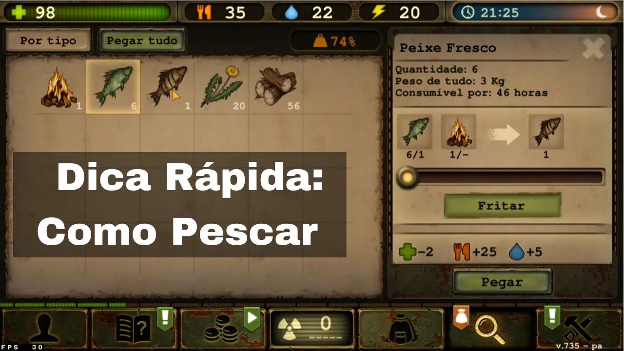 Como Pescar No Day R, dicas de como iniciantes podem achar comida no jogo. Survival premium tutorial