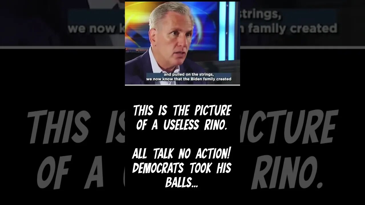 Unmasking the Rino: The Shocking Reality of Kevin McCarthy's Leadership