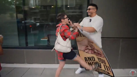 Unhinged Pro-Abort Reacts To Peaceful Pro-Life Activist With Unprovoked Profanity And Violence