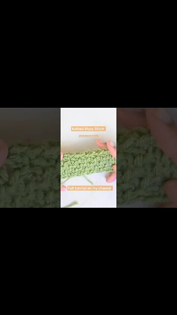 🧶 Have you tried the knitted Moss Stitch in the Continental Style? #knittingtutorials