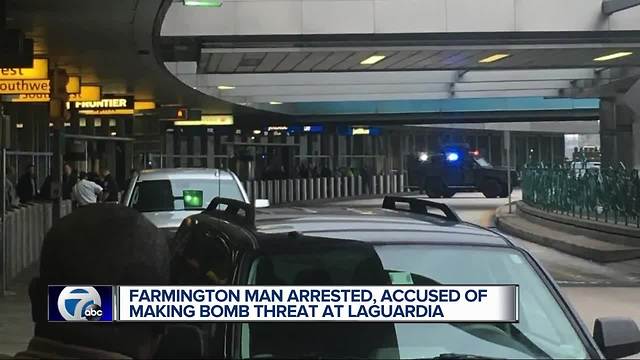 Farmington man arrested, accused of making bomb threat at airport