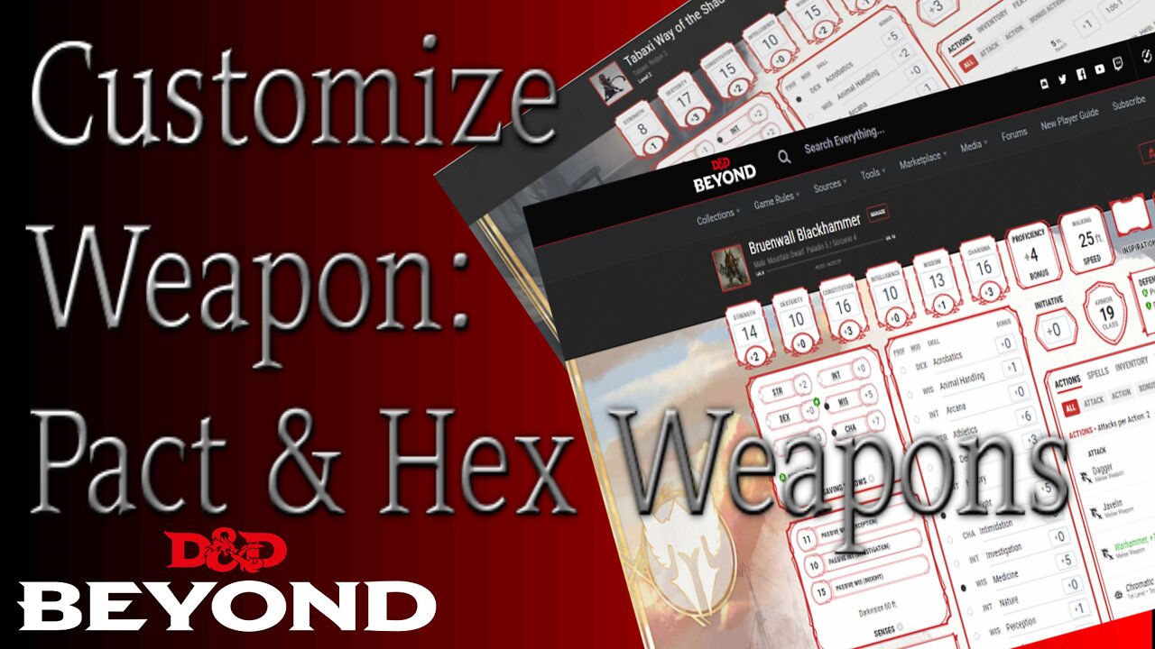 DND Beyond Weapon Customization Minute: Pact & Hex Weapon