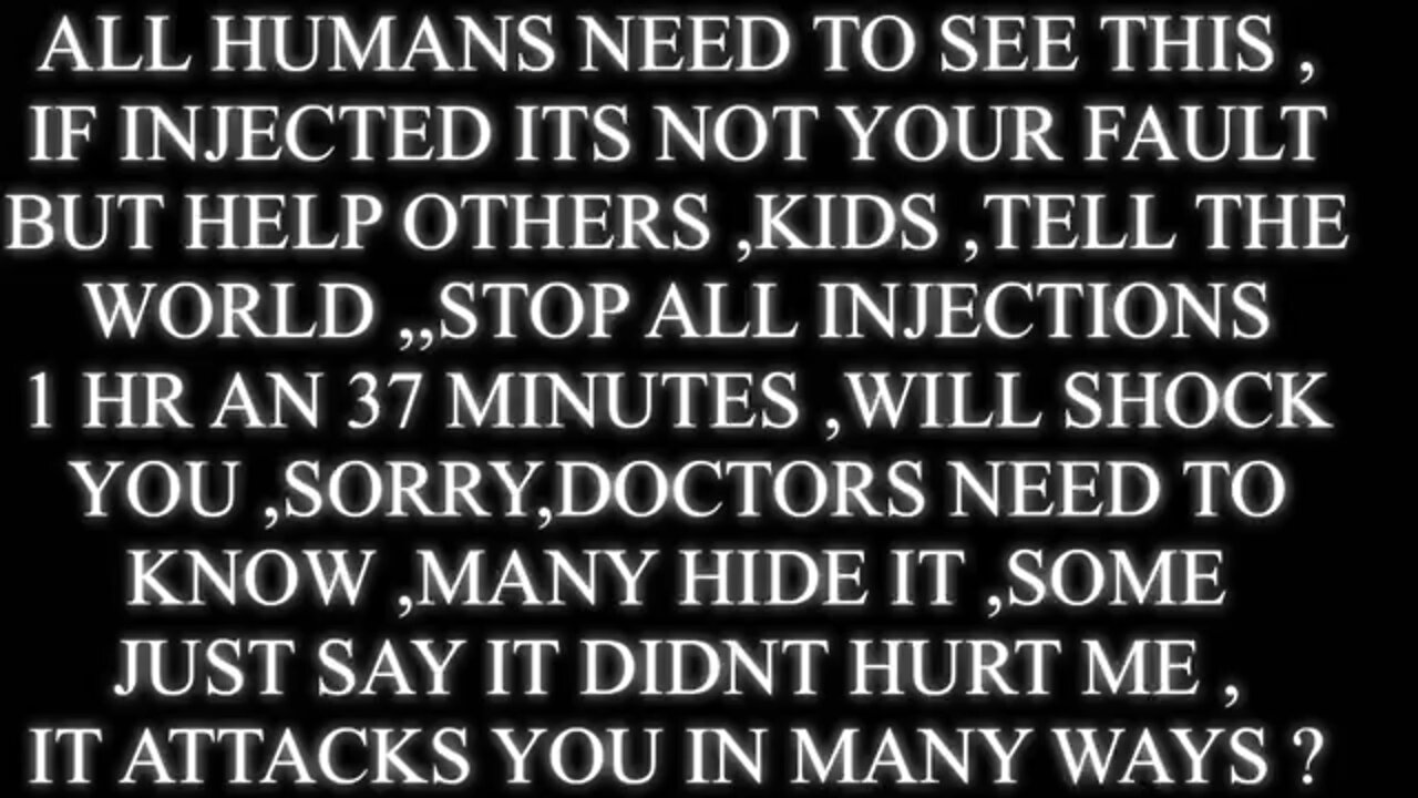 A WAKE UP ,CALL ,STOP INJECTIONS