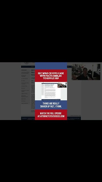 SEC wins crypto case with facts similar to Ripple!