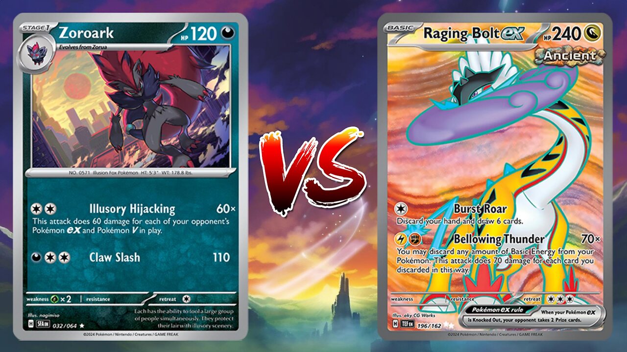 Pokemon TCG Live Zoroark Darkrai VSTAR VS Raging Bolt EX Ogerpon EX!!