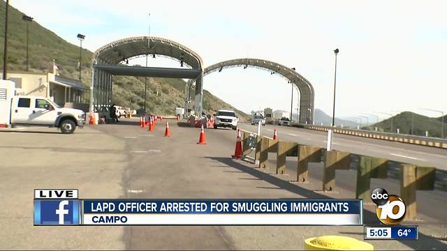 LAPD officer arrested for smuggling immigrants