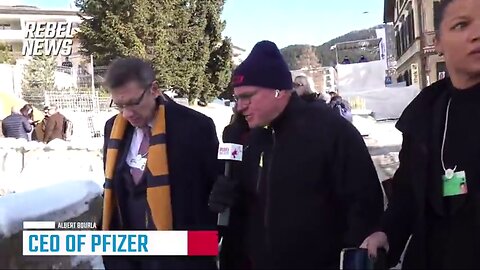 Pfizer CEO Albert Bourla Confronted by journalist at Davos