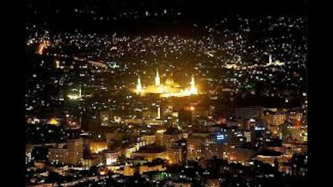 Night tour from the top of Mount Qassioun in the Shaam in Syria