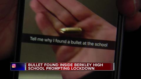 9mm bullet found at Berkley High School, lockdown lifted after sweep
