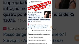 DIRIGIR DE CHINELO É PROIBIDO