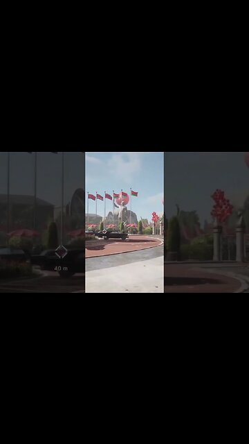 atomic heart into the car for a fly around the city and to the ground