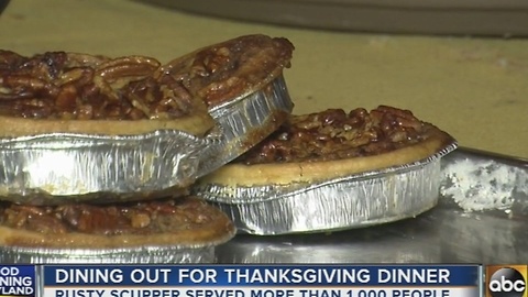 Some families opt for dining out on Thanksgiving Day