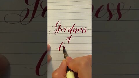 Calligraphy Words Goodness of God #calligraphy #handwriting