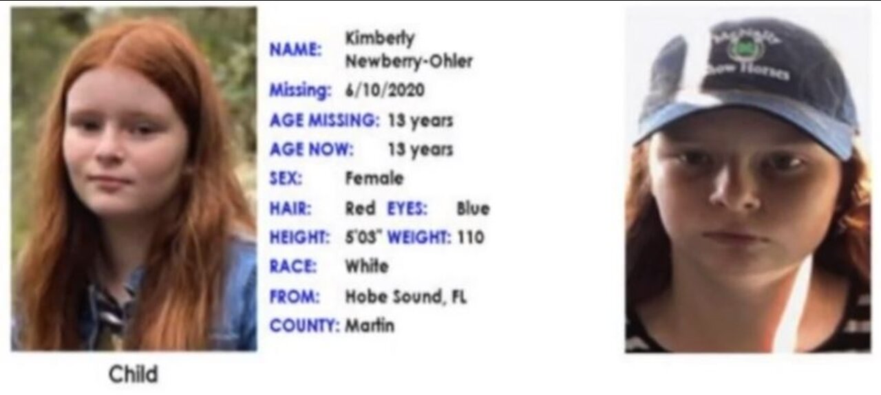 AMBER Alert canceled for 13-year-old Martin County girl Kimberly Newberry-Ohler