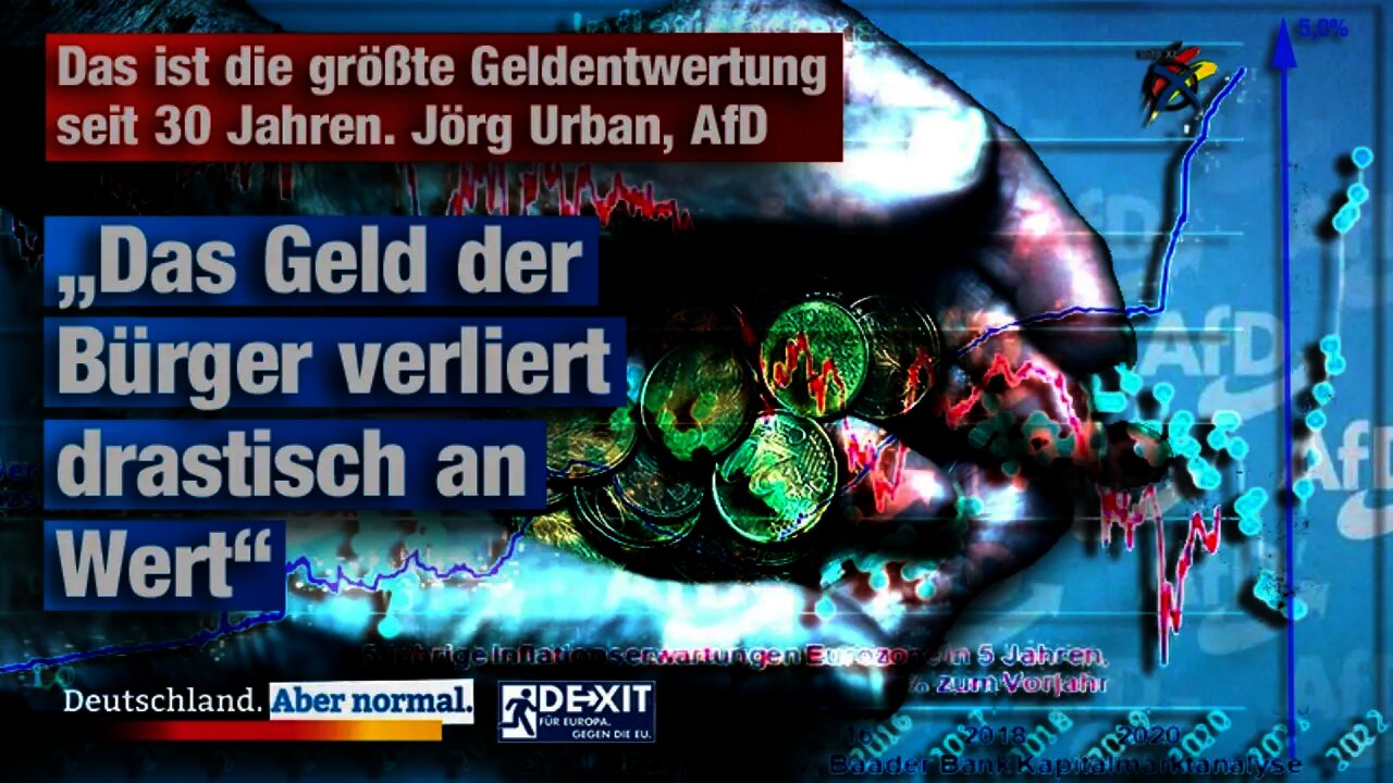 Das ist die größte Geldentwertung (Inflation) seit 30 Jahren. Jörg Urban, AfD