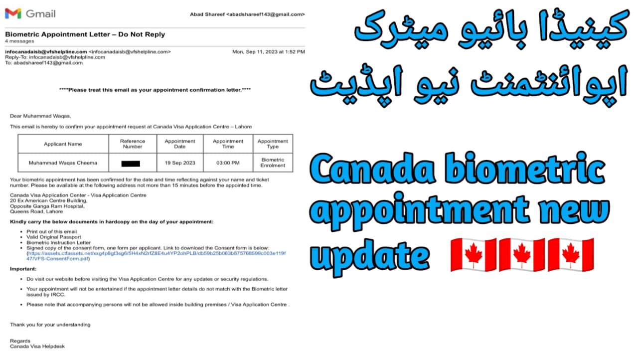 Canada 🇨🇦 biometric appointment new update 🇨🇦🇨🇦🇨🇦