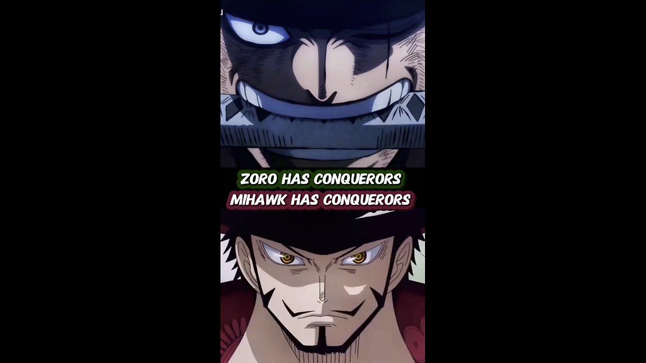 Zoro has Conquerors Mihawk has Conquerors #onepiece #strawhats #eloyesright #swordsman