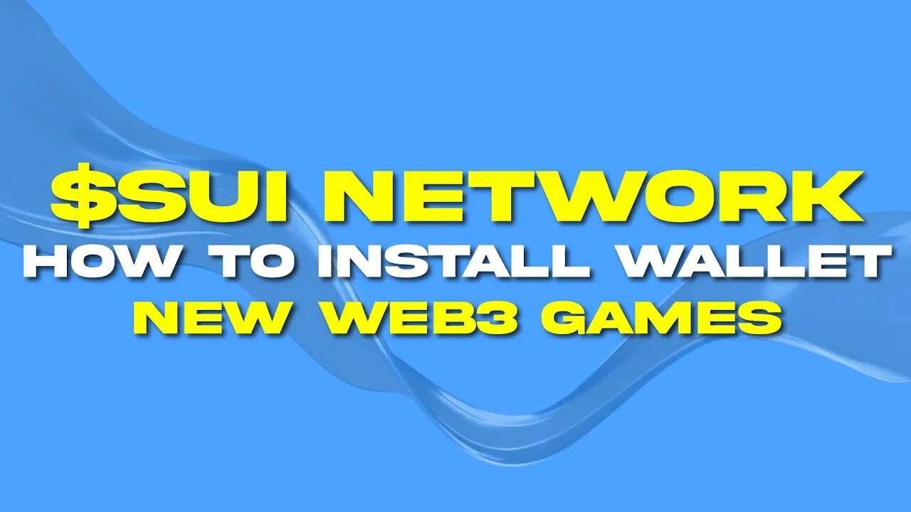 SUI NETWORK - HOW TO INSTALL WALLET, NEW WEB3 GAMES!