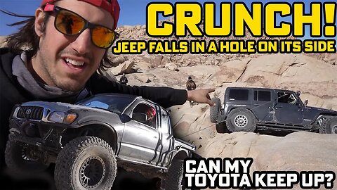 Can CHEAP Toyota Tacoma Crawler keep up with these $100k Jeeps?