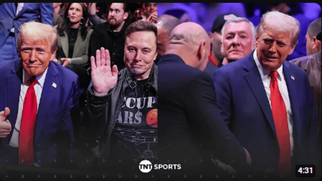 🇺🇸 President-elect Donald Trump arrives at Madison Square Garden alongside Elon Musk