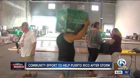 Community effort to help Puerto Rico after storm