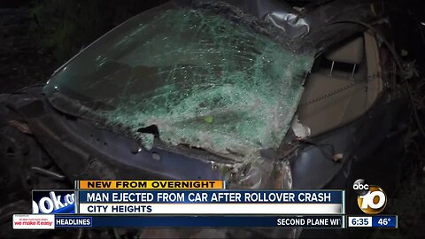 Man ejected after rollover crash off SR-15