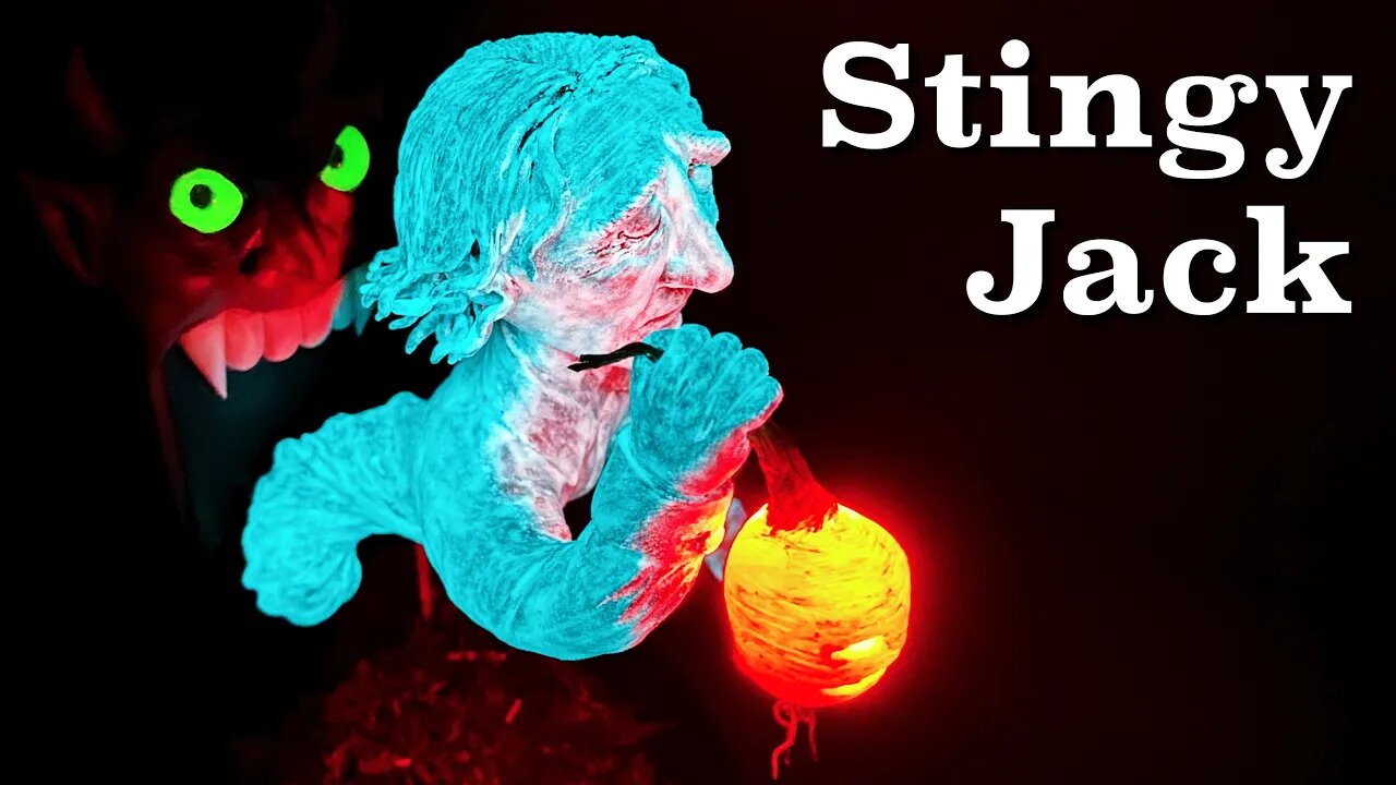 Making "STINGY" Jack O' the Lantern // GLOW IN THE DARK Sculpture