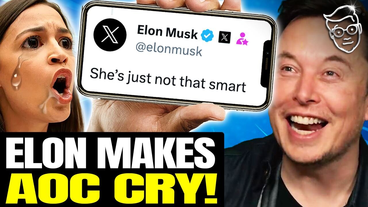 AOC Throws Hysterical Fit Over Elon Musk 'Flirting' | 'She's Not That Smart' 😂