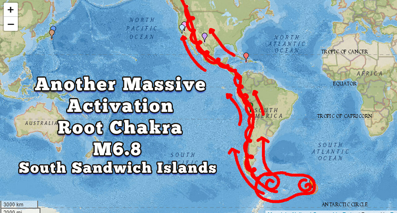 Another Massive Activation in Root Chakra of Pachamama ~ M6.8 Earthquake in South Sandwich Islands