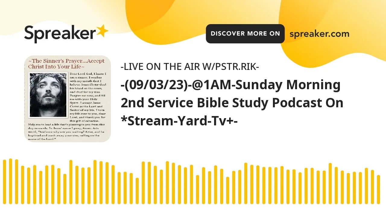 -(09/03/23)-@1AM-Sunday Morning 2nd Service Bible Study Podcast On *Stream-Yard-Tv+-