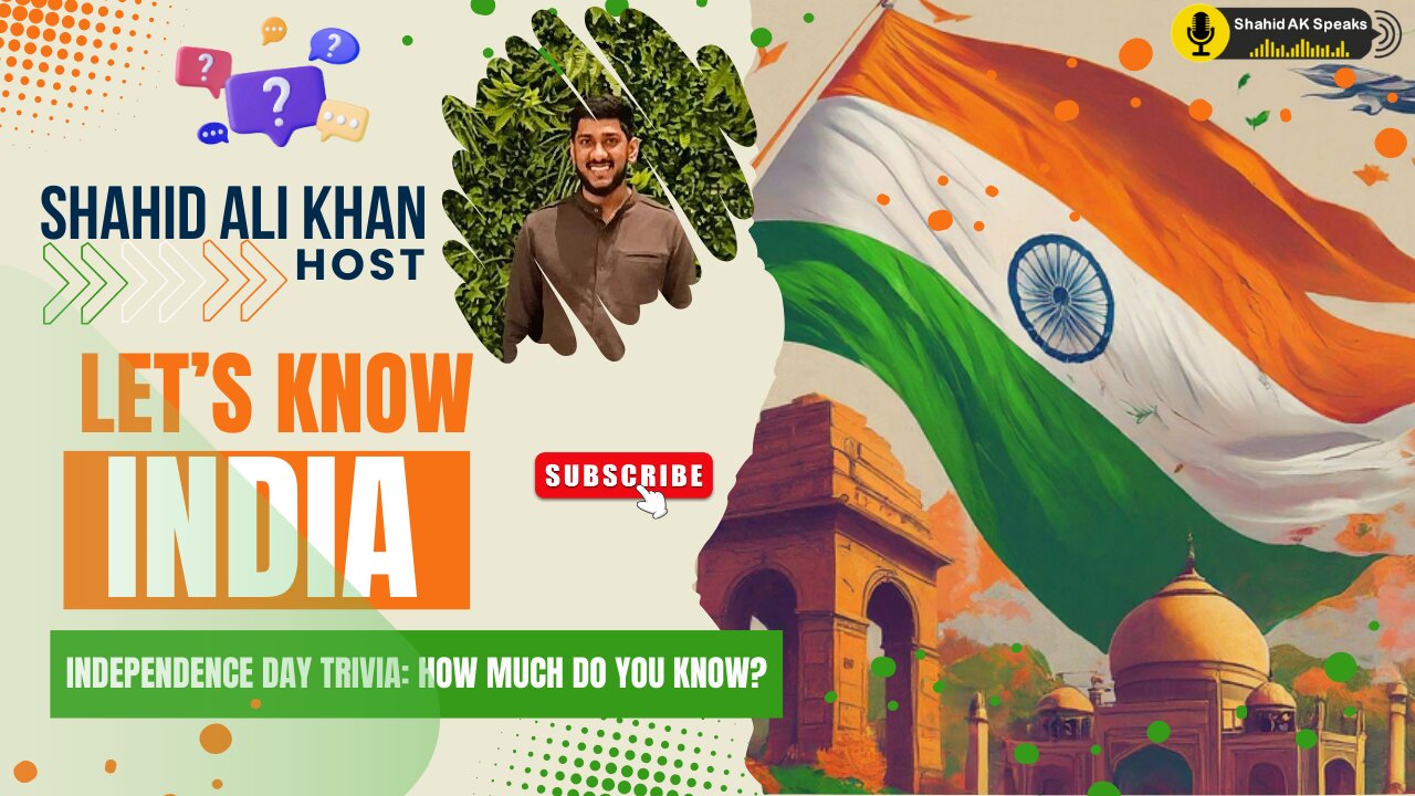 Let's Know INDIA 🇮🇳 : Independence Day - How Much Do You KNOW? | 15th August ft. Shahid Ali Khan