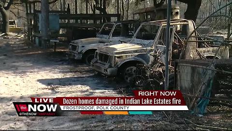 11 homes destroyed by brush fire in Polk