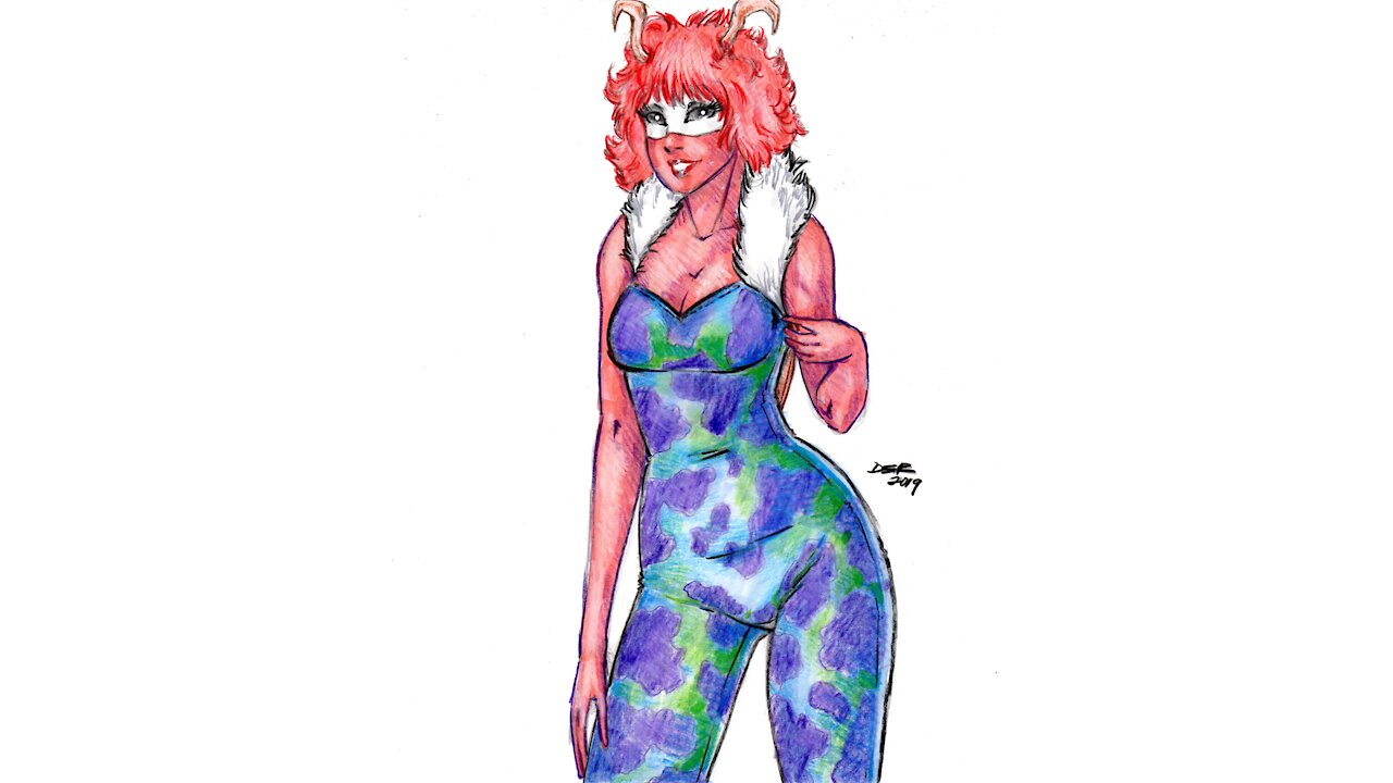 Mina Ashido - Color Pencils and Markers