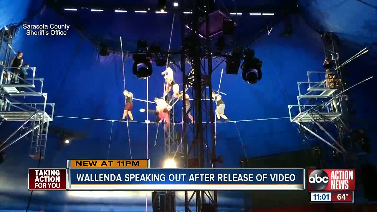 Video released showing collapse of Nik Wallenda’s 2017 eight-person pyramid fall in Sarasota