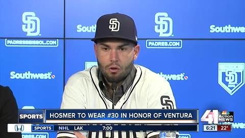 Hosmer to wear #30 to honor Ventura