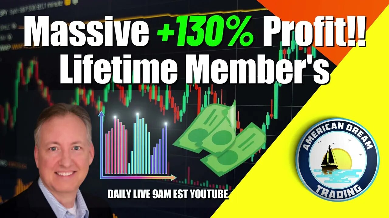 Massive +130% Profit Lifetime Member's Stock Market Trading Success