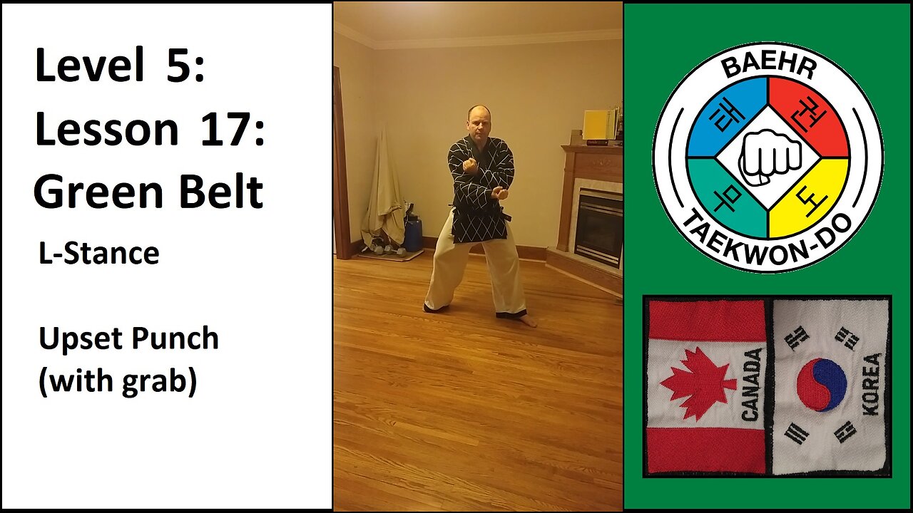 Baehr Taekwondo: 05-17: Green Belt: L-Stance - Upset Punch (with grab)