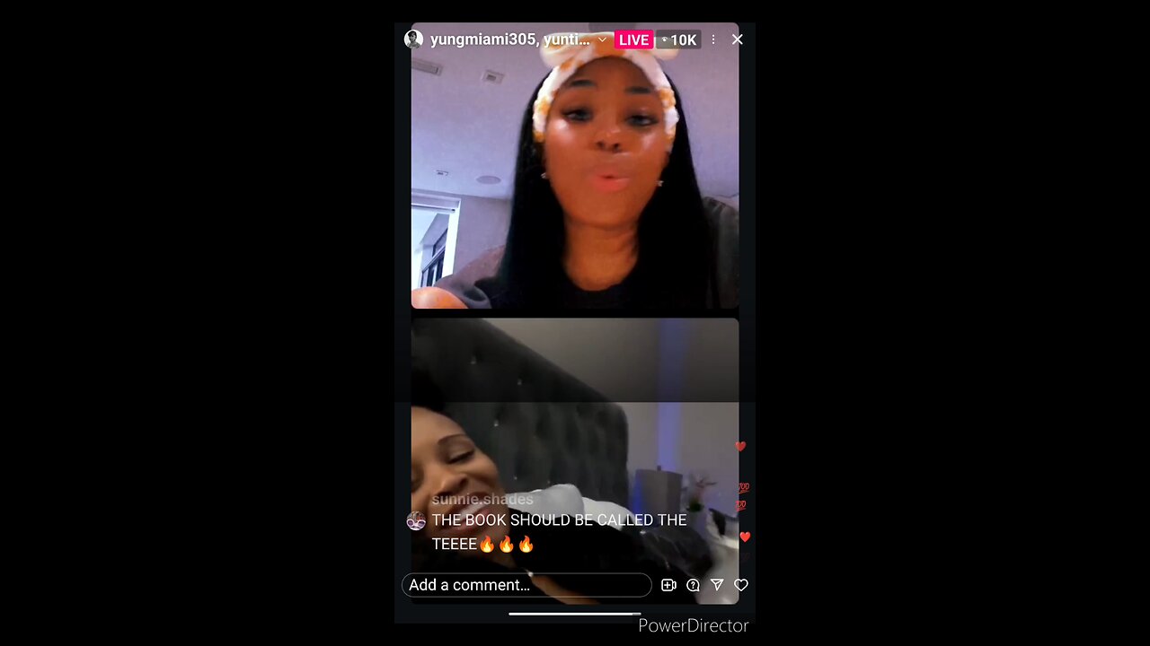 Yung Miami on Instagram live talking about her talkshow