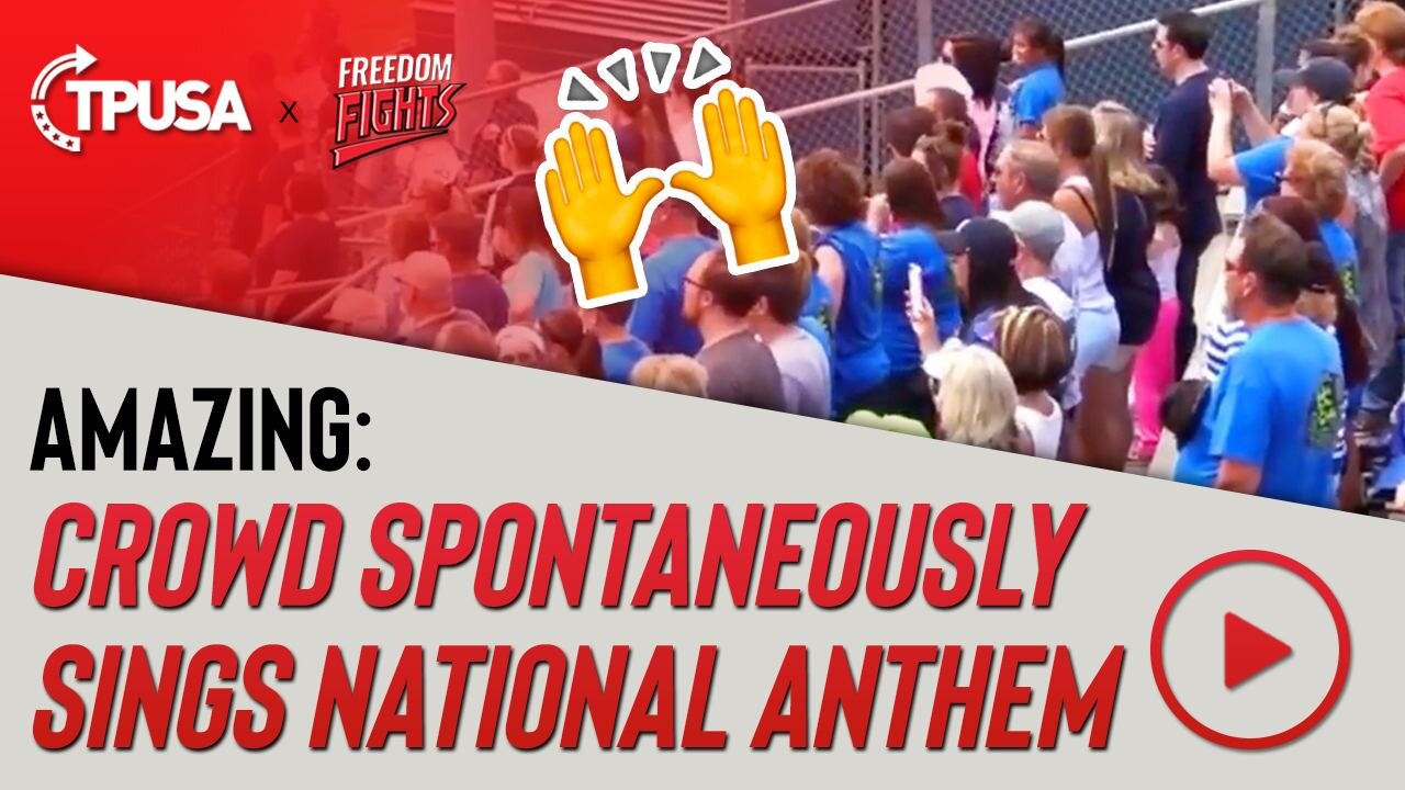 Amazing: Crowd Spontaneously Sings National Anthem