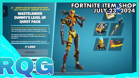 “NEW” WASTELANDER DUMMY LEVEL UP QUEST PACK IS HERE! FORTNITE ITEM SHOP (July 23, 2024)