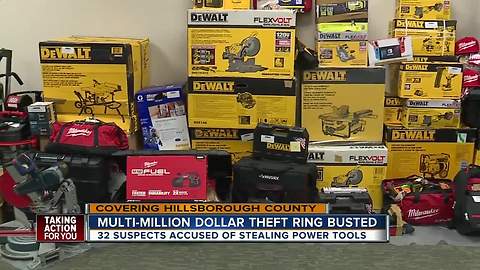 34 arrested in massive theft & re-sale ring at Hillsborough County Home Depot stores