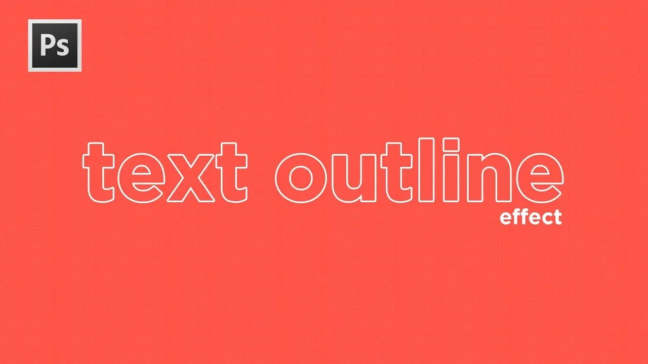 Text Outline Effect - Adobe Photoshop CC Tutorial! (2018)