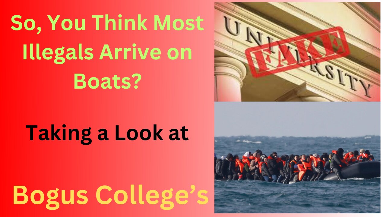 You think illegals arrive on boats? Looking at Bogus University's