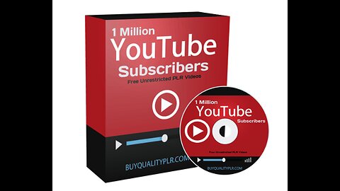 1 Million YouTube Subscribers Free Unrestricted PLR Videos